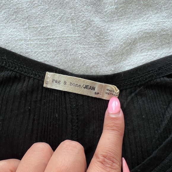 Rag & Bone Ribbed Baby T-Shirt - Picture 4 of 5